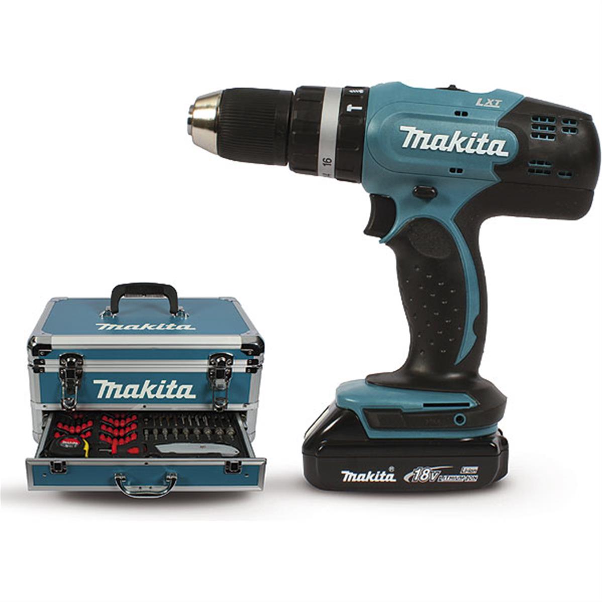 Makita Perceuse Visseuse A Percussion Li Ion 18v Avec Accessoires