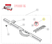 Rubi 13255 - Capuchon rouge standard M6 pour coupe-carrelage SPEED, TQ, TP, TR Magnet