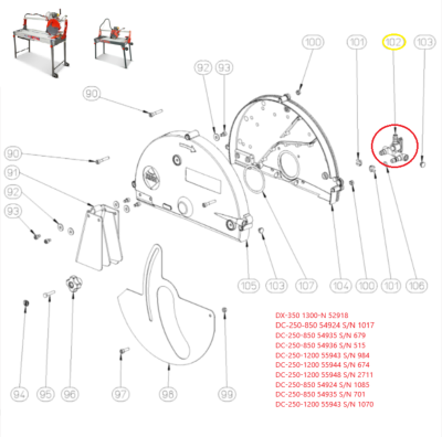 Rubi 54239 - Pièce détachée Kit de valve pour DX-350 & DC-250